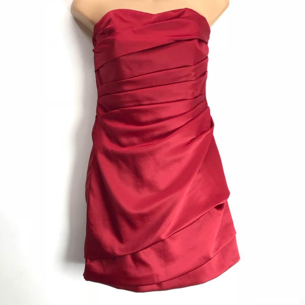 David's Bridal Womans Strapless Short Prom Dress 2